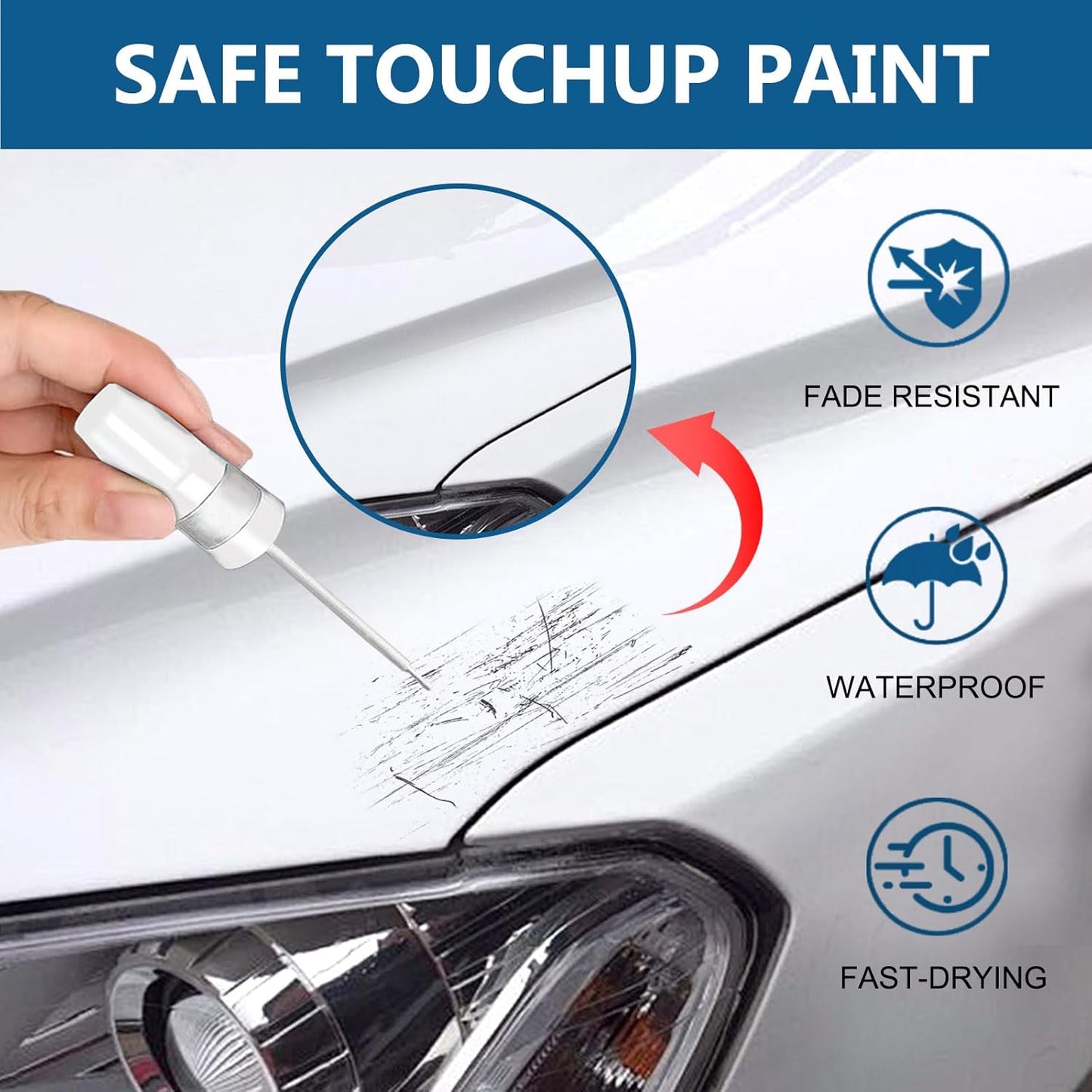 Titan Silver (354) Touch Up Paint for BMW-Exact Match 2 in 1 touchup Paint Pen for Chips and Nicks Repair Car Paint Scratch Repair Kit