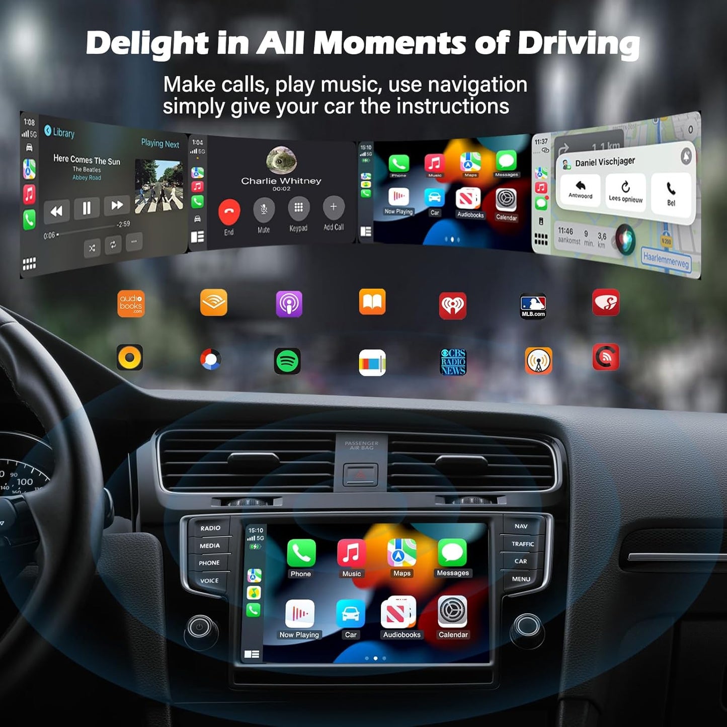 Wireless CarPlay Adapter for iPhone – Upgraded Version, Converts Wired CarPlay to Wireless, USB-C Port, Works with iOS 10+