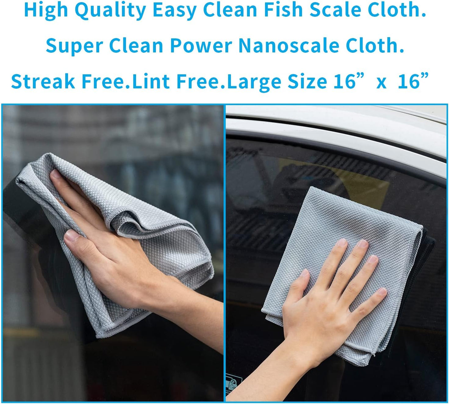 Streak Free Miracle Cleaning Cloths Easy Clean Nanoscale,Fish Scale Microfiber Window Mirror Glass Car Stainless Steel Cleaning,Lint Free Dish cloth Wine Glass Polishing Towel,Reusable,Pack 6,Pink