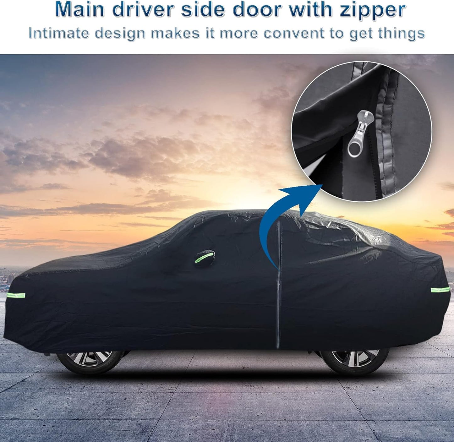 SUV for Nissan Rogue Full Car Cover Waterproof All Weather, Outdoor Car Covers with Zipper and Soft Cotton Lining Windproof Heavy Duty Protection Compatible with 2008-2025 Nissan Rogue SUV