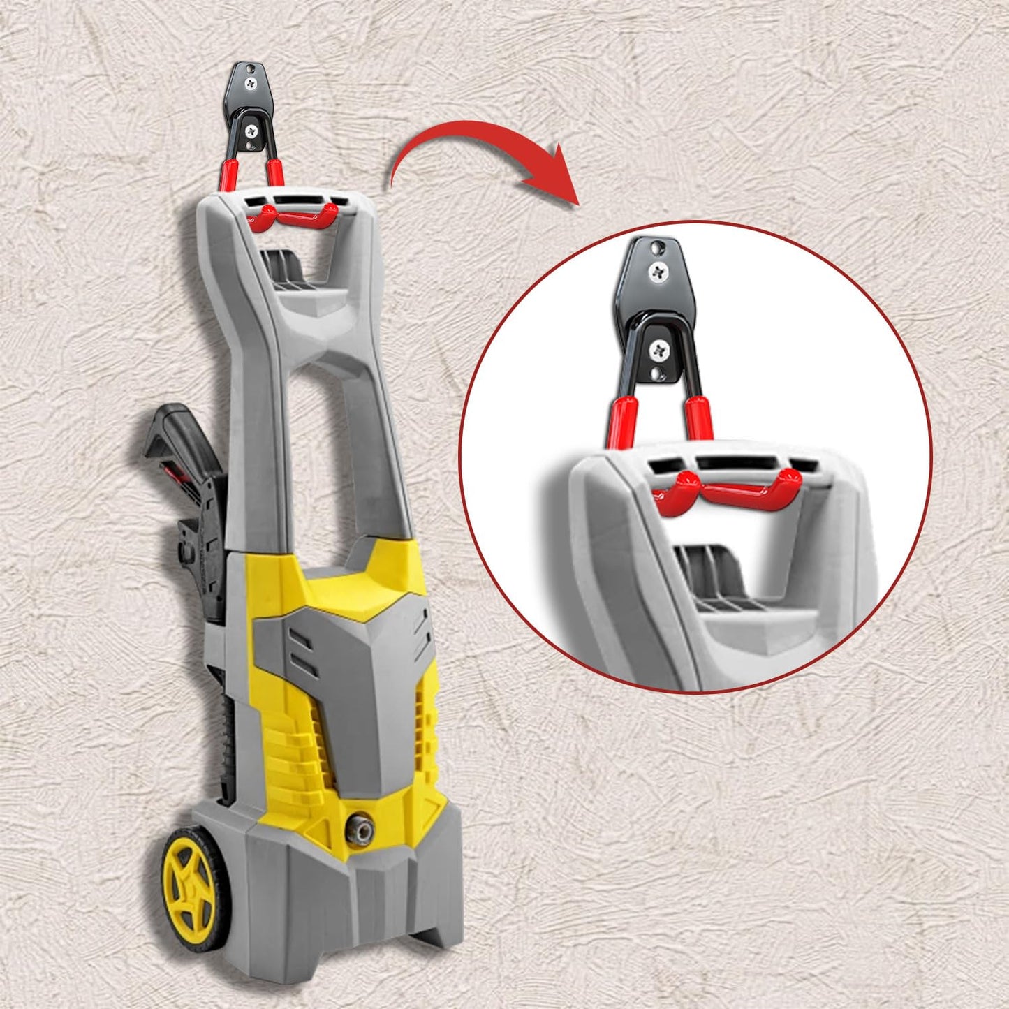 3-H Heavy Duty Garage Hooks [8 Pack] - 3-Round Welding Tech Holds 22lbs More - Thickened Steel Wall Mount for Ladders, Tools & Storage - Rustproof Utility Hardware