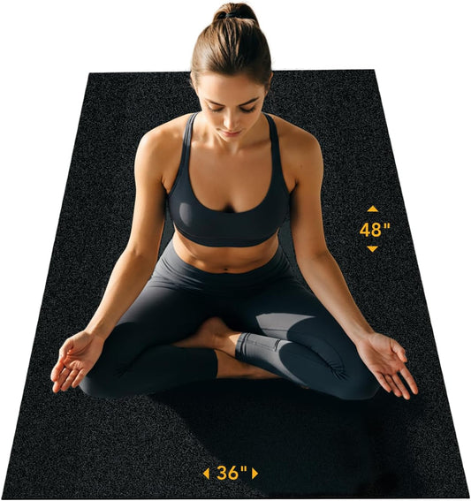 Rubber King Multi-Purpose Exercise Mat - 100% Recycled Thick Rubber Mat for Home Gym Flooring, Non-Slip, Low-Odor Durable Workout Mat for Indoor/Outdoor, Shoe-Friendly