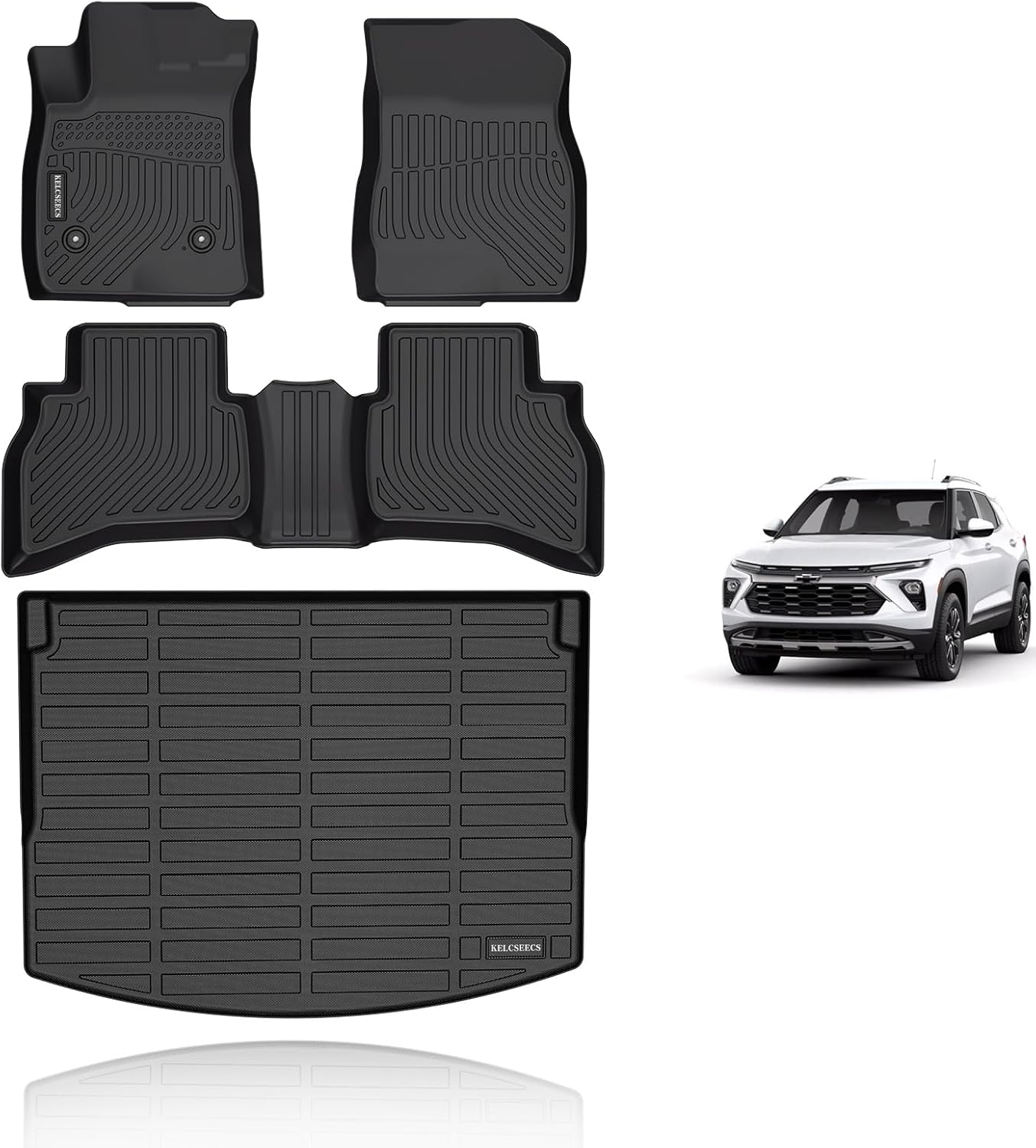 KELCSEECS® 2026 2025 Chevy Trailblazer(AWD) Floor Mats,2024 2023 2022 2021 Chevy Trailblazer(AWD) Floor Mats & Cargo Liner(Only Cargo in Upper Deck Position) Accessories