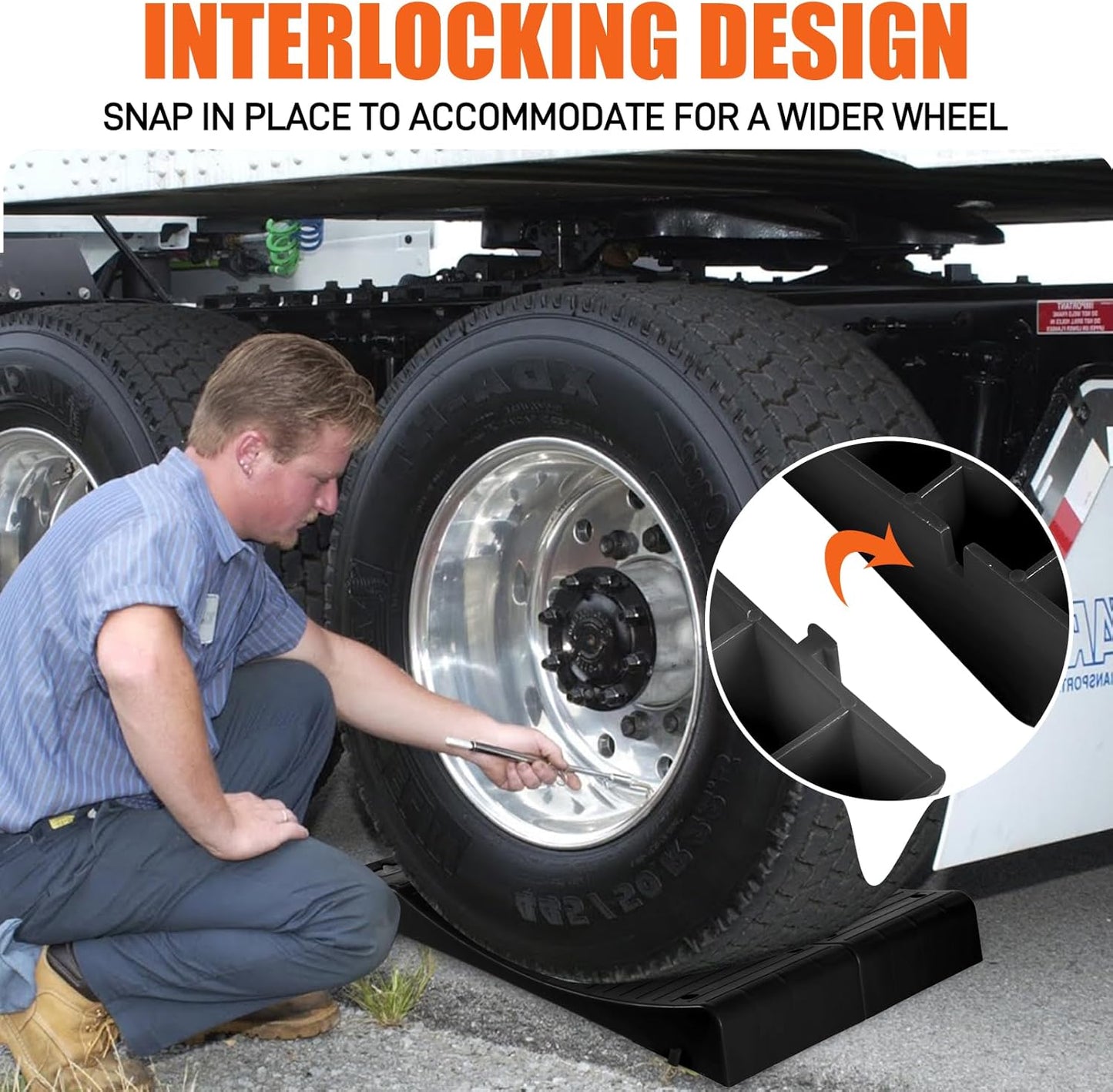 Tire Saver Ramps Anti-Slip Pads Design, 4 Pack Car Tire Wheel Ramps with Carrying Bag for Flat Spot and Flat Tire Prevention, Tire Savers for Storage, Easy to Store