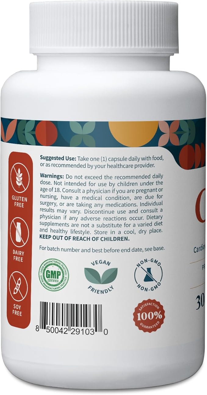 Pattern Wellness CoQ10-200mg Ubiquinone with Bioperine Black Pepper Extract - Cardiovascular & Cellular Energy Production Support - Non-GMO - 30 Vegan Capsules