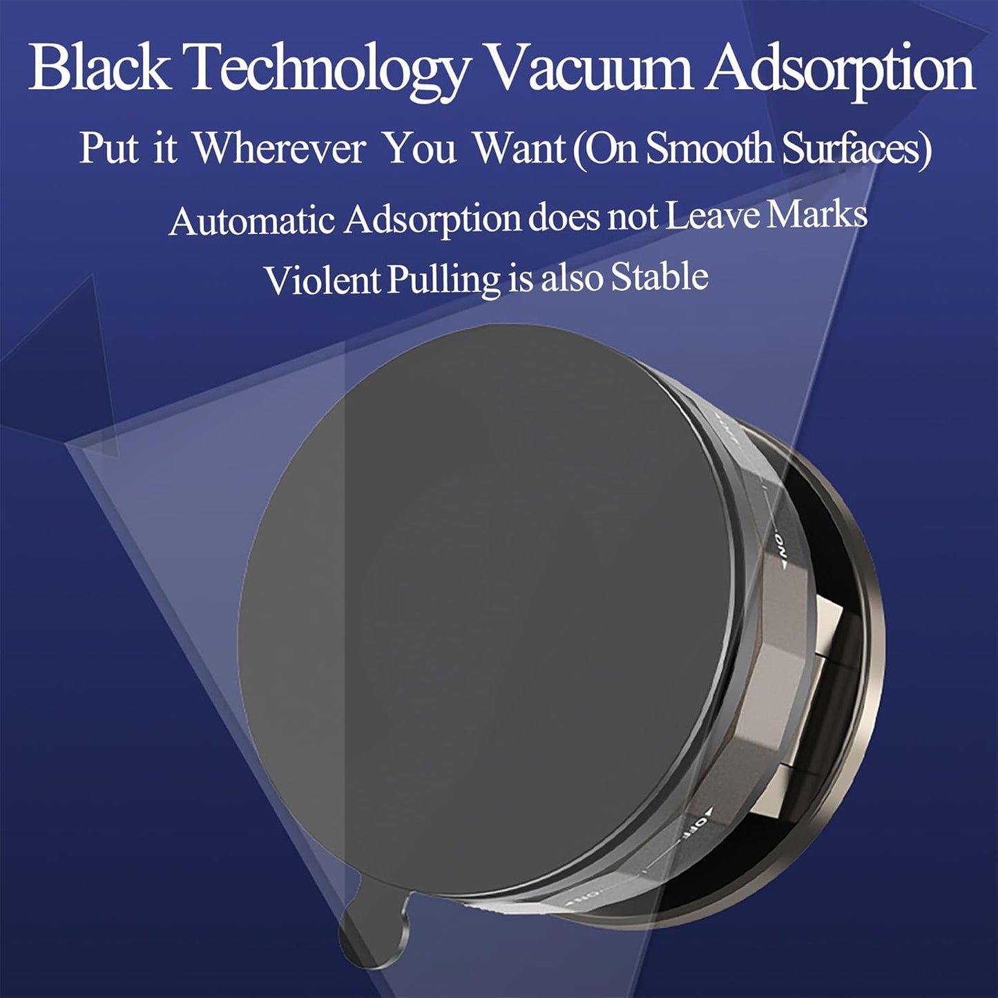 Upgraded Vacuum Magnetic Suction Phone Holder, Foldable 360° Mag Safe Car Mount, Fits i Phone 16/15/14 & Android | Portable for Car/Gym/Bathroom Mirror