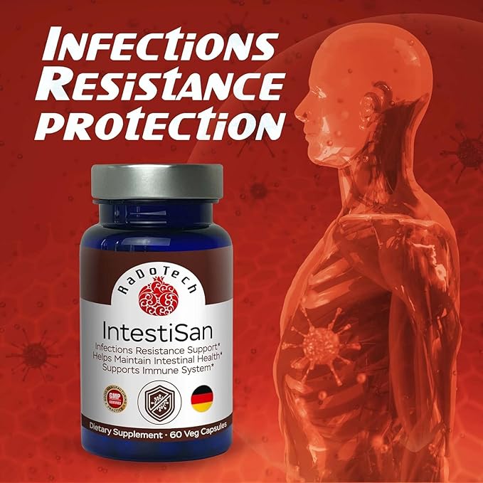 IntestiSan, Olive Leaf Extract with PAU D’Arco, Immune Support Supplement for Intestinal Health and Resilience, Natural Immune Support Formula for Total Wellness, GMP (60 Count (Pack of 3))
