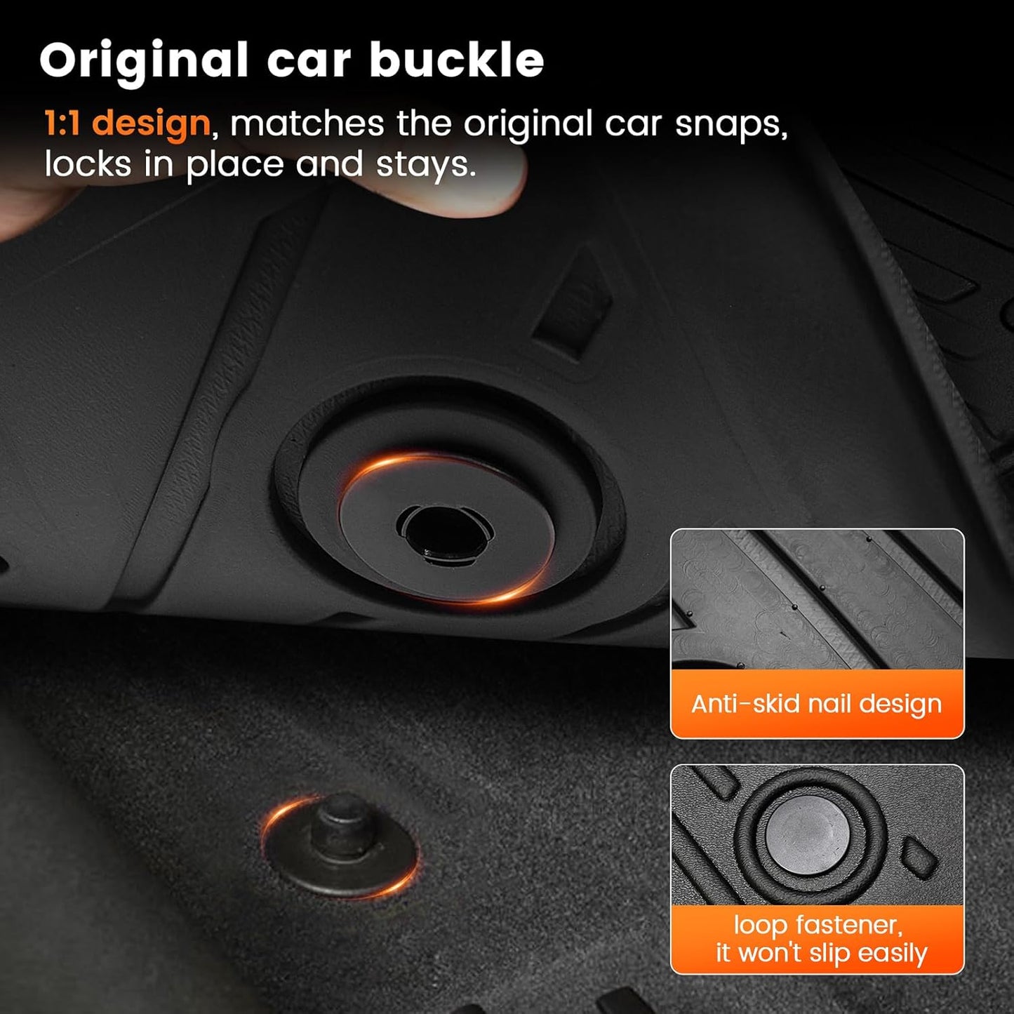 KMF Custom Fit Floor Mats for Nissan Murano 2025 Accessories, All Weather 3D TPE Waterproof Car Floor Liners - Front & Rear 2 Row, Anti-Slip Deep Grooves Car Mats Full Set