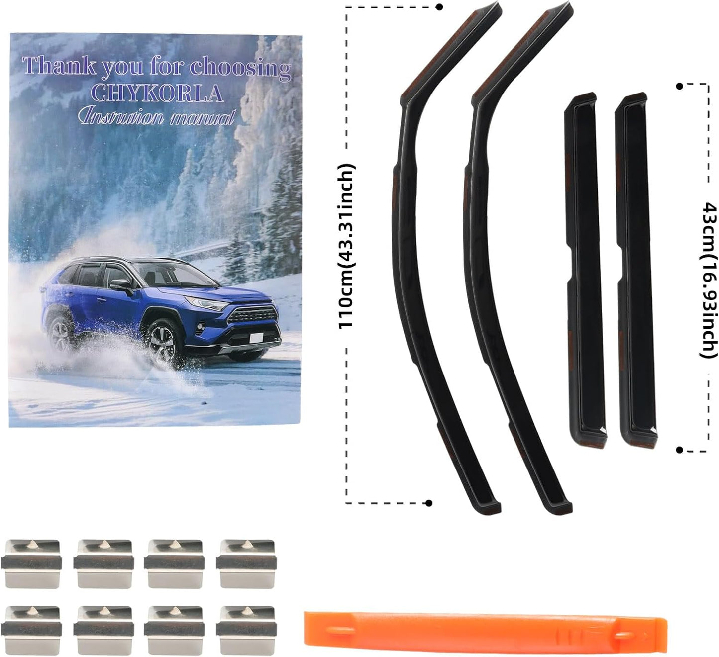 in Channel Rain Guards Fit for 2015-2020 Ford F150 Super Cab, 17-20 F150 Raptor, 2017-2023 F250 F350 F450 F550 Extended Cab Window Wind Deflectors, Vent Window Visors Shades