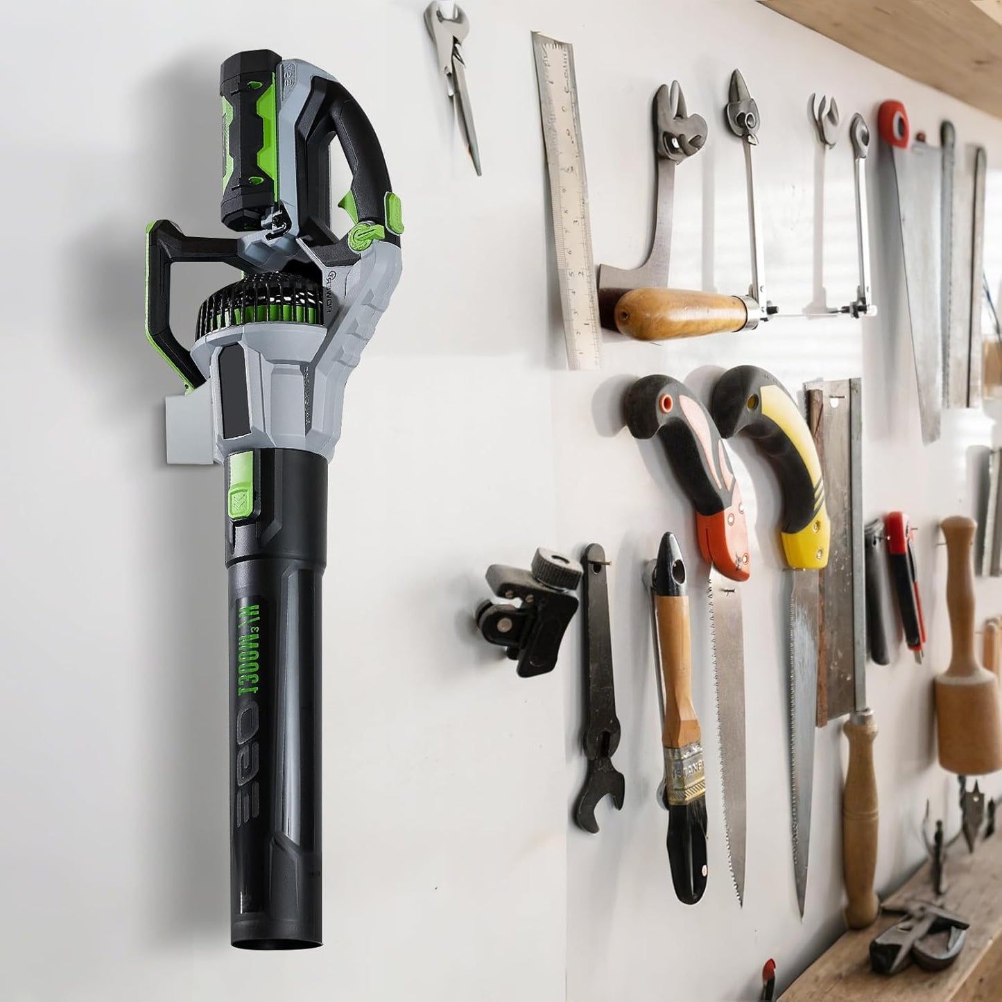 Leaf Blower Wall Mount Holder Compatible with EGO 765 CFM Power+ LB7654 & LB7650 Leaf Blower, Wall Mount Holder Bracket for Leaf Blower Storage