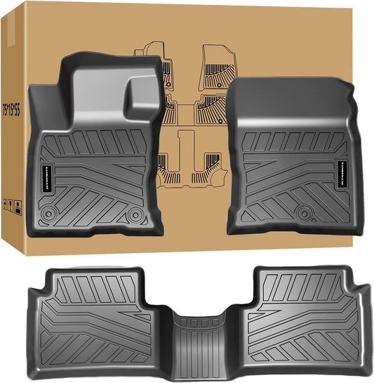 Floor Mats & Trunk Mat for 2021-2024 2025 Ford Bronco Sport Only Fit Sport Version(Non Hybrid) TPE All Weather Protection 2 Rows Car Floor Liners