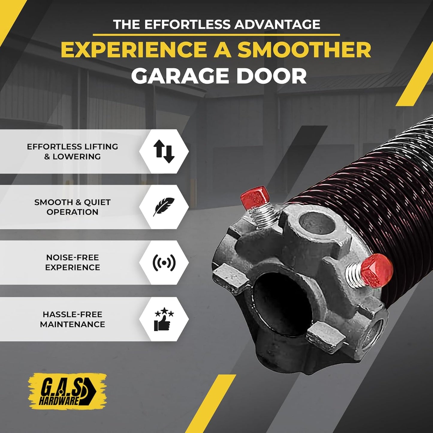 Garage Door Torsion Springs 234x2x29 Includes 1” Steel Bearing, Gloves, and Winding Bars for Left and Right Side of Garage Door Precision E-Coating 5-Year Warranty Minimum 30,000 Cycles (Pair)