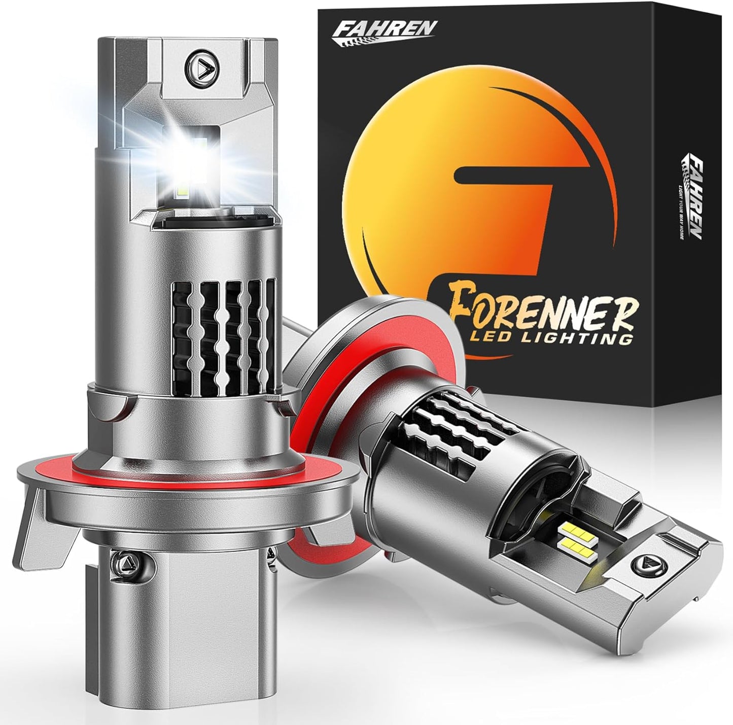 forenner Fahren H13/9008 LED Bulb Hi/Lo Beam, 900% Super Brighter 6500K, 1:1 Size H13 Fog Light Bulb, 70000+Hrs Lifespan, Direct Installation, CANbus Ready, Pack of 2
