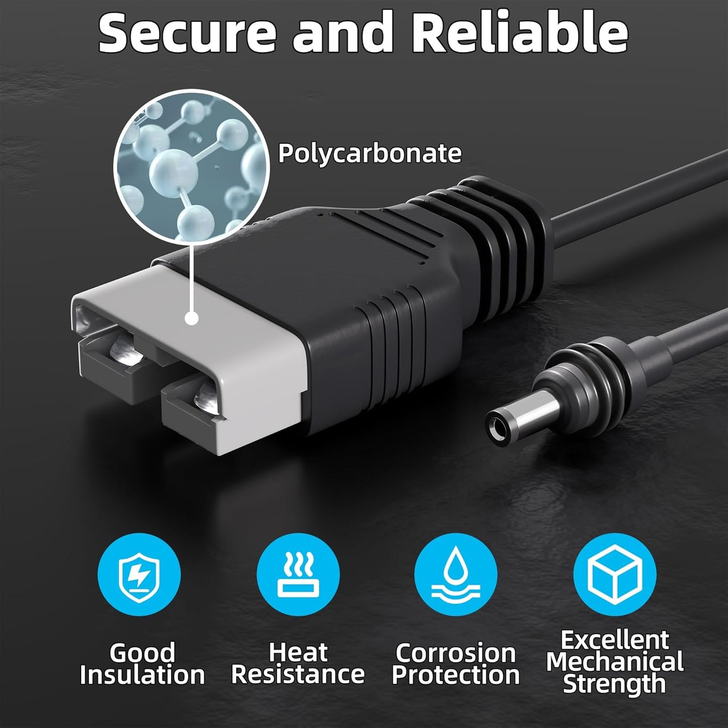 Starlink Mini Power Cable with Anderson Plug to 5.5 x 2.1mm DC Male Adapter Cord, Portable, Anderson Connector 9.8FT 18AWG Accessories DC5521 for Car Camp Trailer Travel