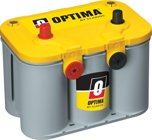 OPTIMA Batteries High Performance D34/78 YellowTop Dual Purpose Sealed AGM Car, Truck and SUV Battery, 750 CCA, Dual Terminal, Maintenance Free, Versitile Mounting