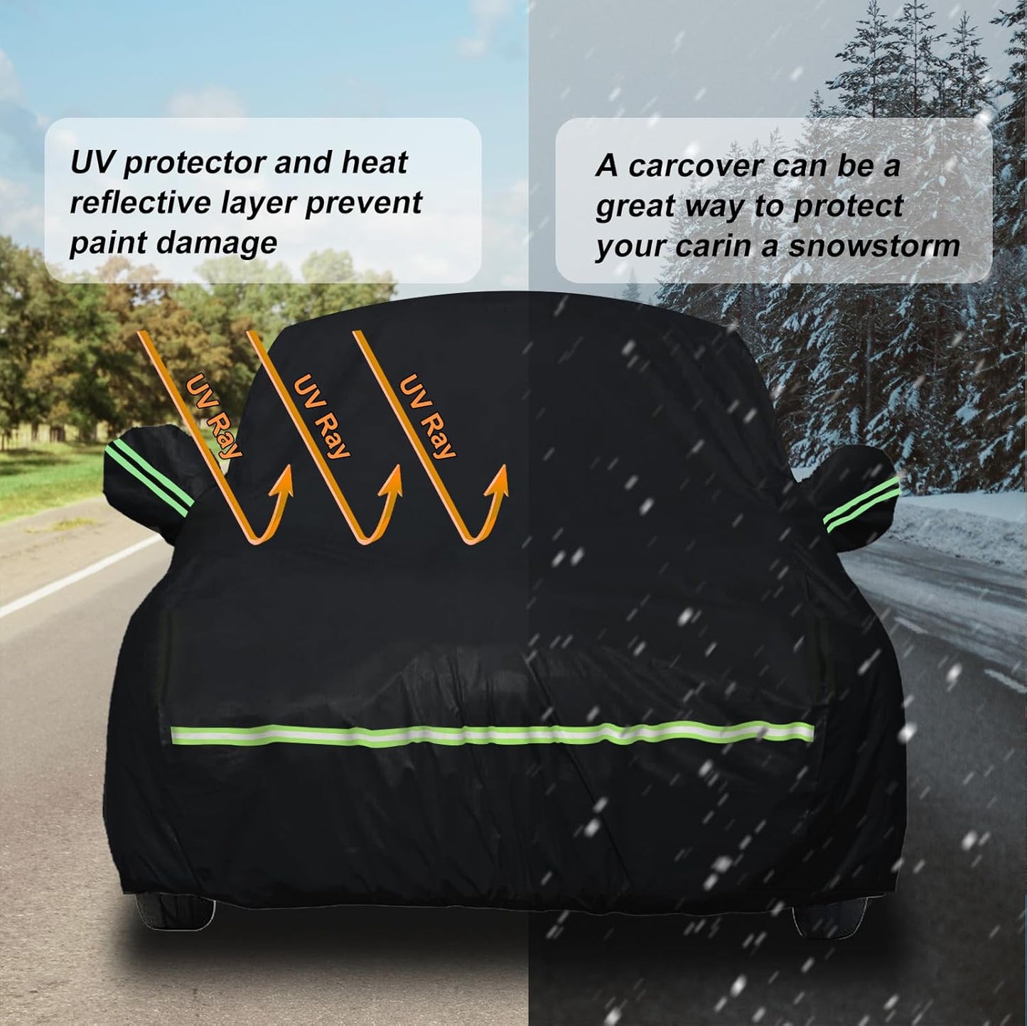 Waterproof Car Covers for 2010-2025 Jeep Grand Cherokee (Black) Custom Heavy Duty Waterproof All Weather Protection Outdoor