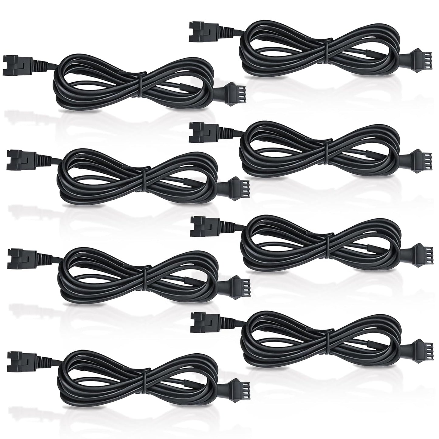 8 Pcs 4 Pin RGB Extension Cable RGB Wire for Motorcycle LED Light Underglow Kit, Compatible with ATV Car Trucks Rock Lights & Neon Strips (60 Inch)