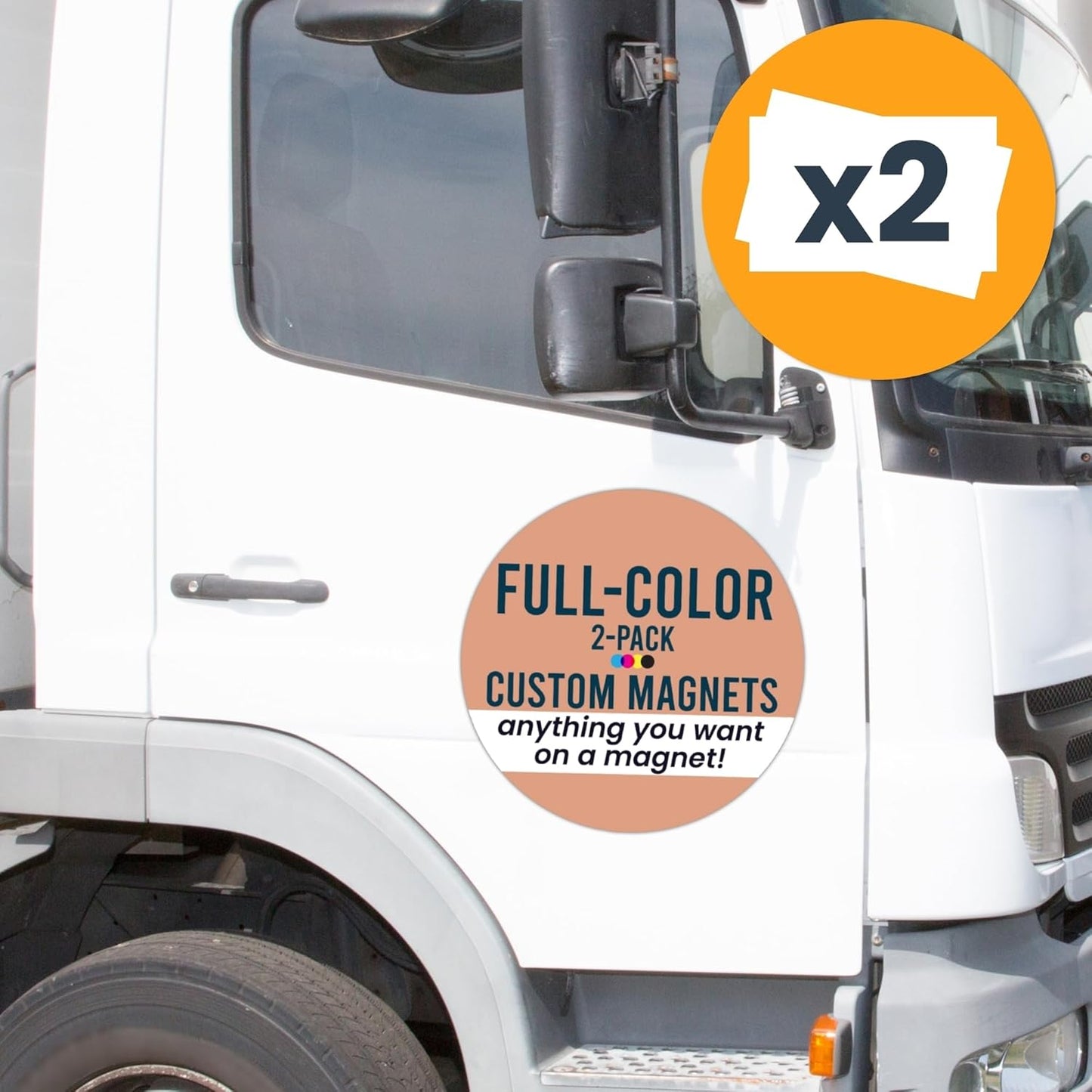 Magnet Me Up Customizable and Personalized Automotive Magnet Decals (18" Round)