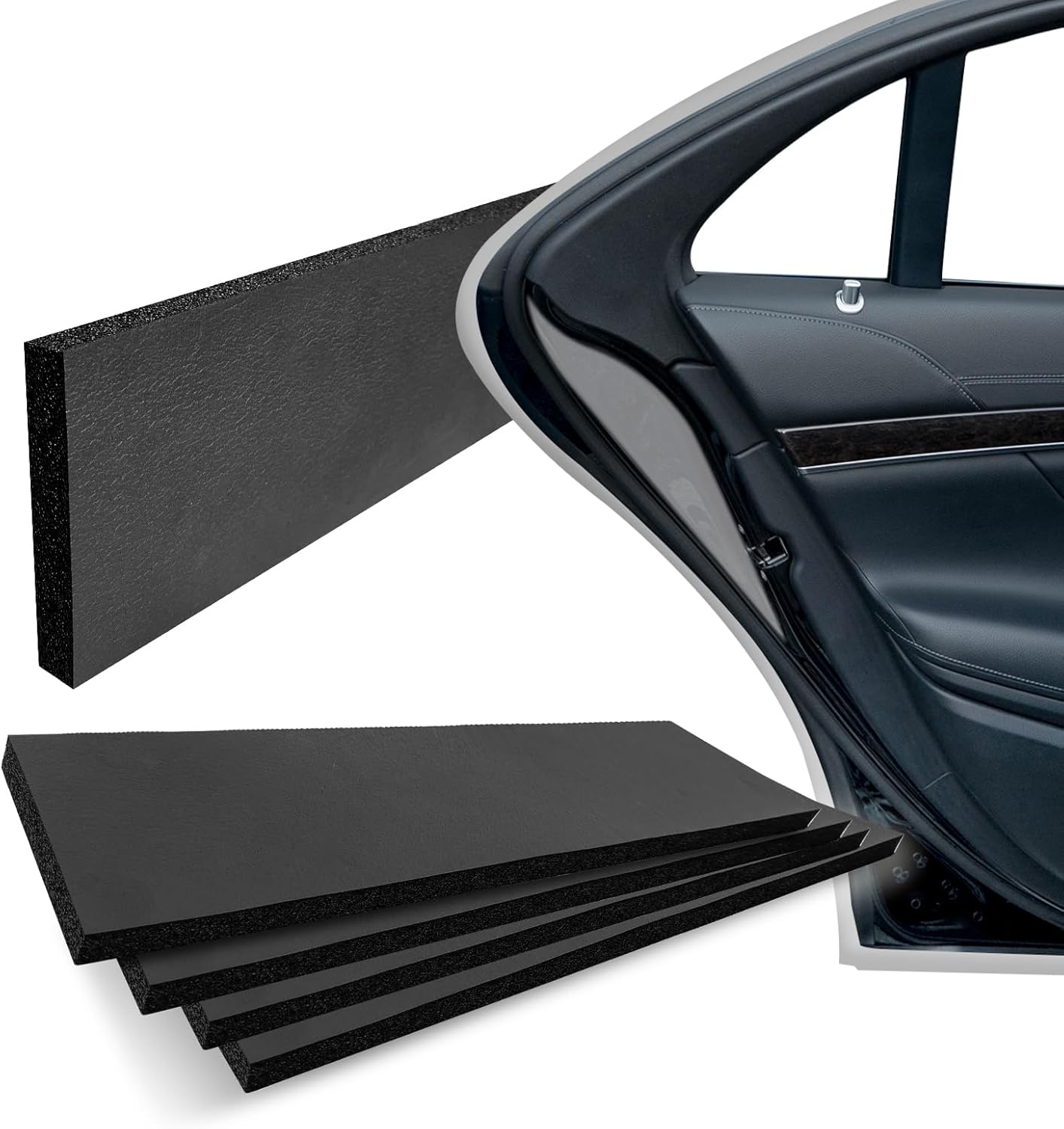 ROBLOCK 4 PCS Garage Wall Protector 17.5x4 inch, Self Adhesive Garage Wall Protector for Car Doors, Durable Foam Padding Wall Guard, Waterproof Car Door Protector, Easy Setup Wall Bumper Guards