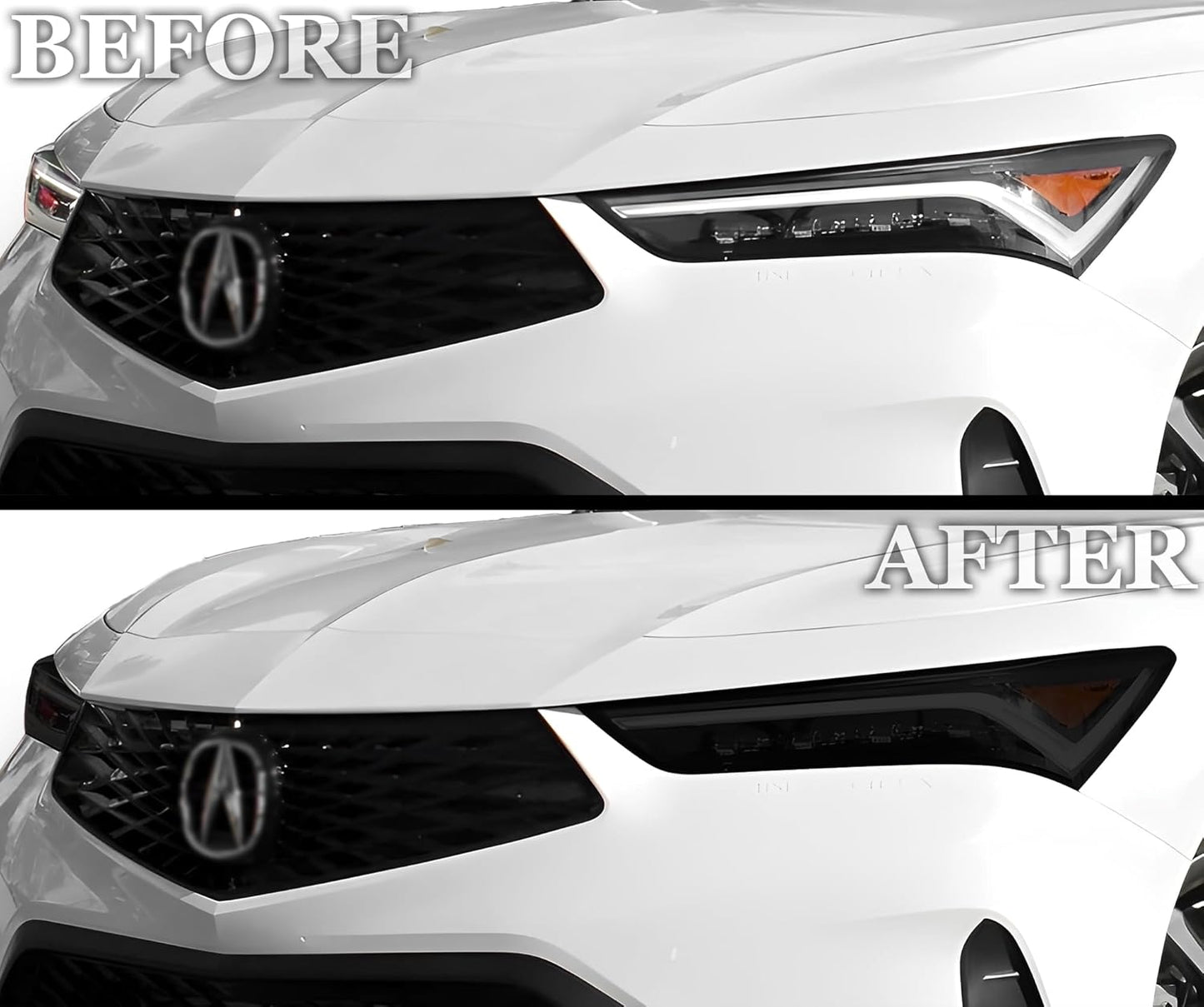 BOGAR TECH DESIGNS Full Headlight Taillight Tint Kit Compatible with Acura Integra 2023-2025, Dark Smoke