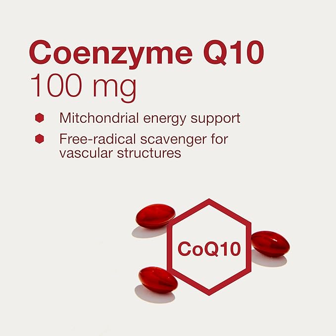 Protocol CoQ10 100mg - with Vitamin E & Soy Lecithin - CoQ10 Supplement - Halal & Egg Free - 90 Softgels