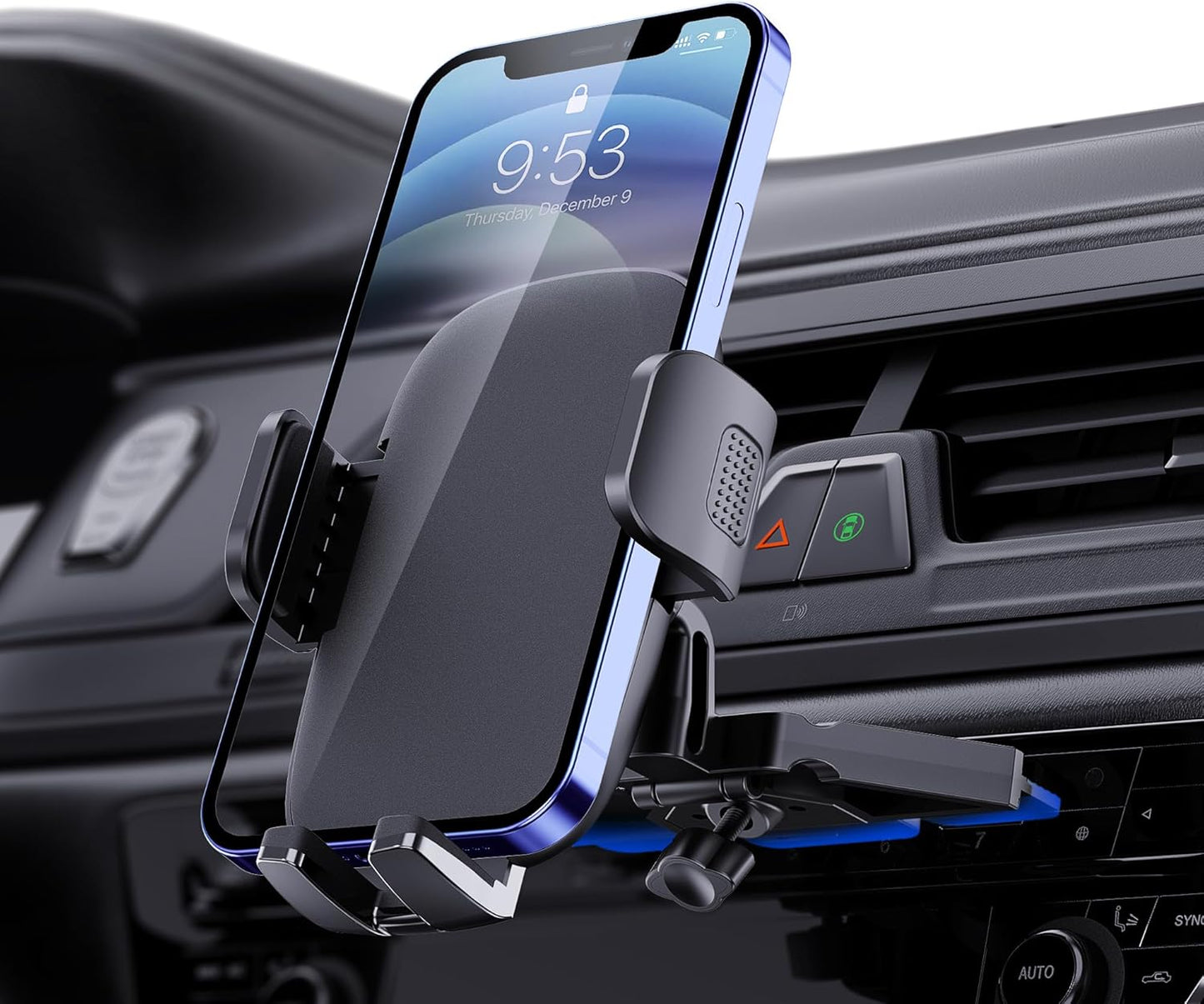 Qifutan Metal CD Slot Phone Holder Mount for Car - Upgraded Thick Cases Friendly iPhone Holder for CD Player - Fits All Smartphones