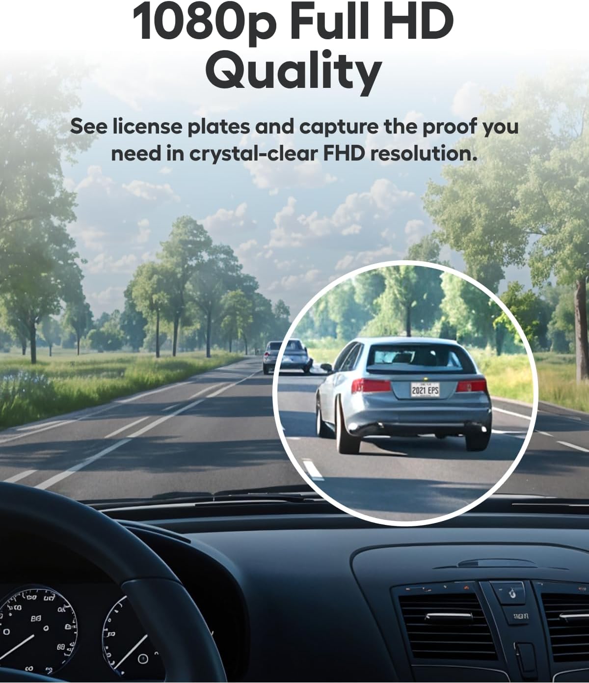 Nexar Beam2 Mini Dash Cam Car Camera 256GB Storage 24H Parking Mode Wide Angle FHD Lens Wireless Dash Camera for Cars Includes $25 OBD Hardwire Kit for Continuous Power