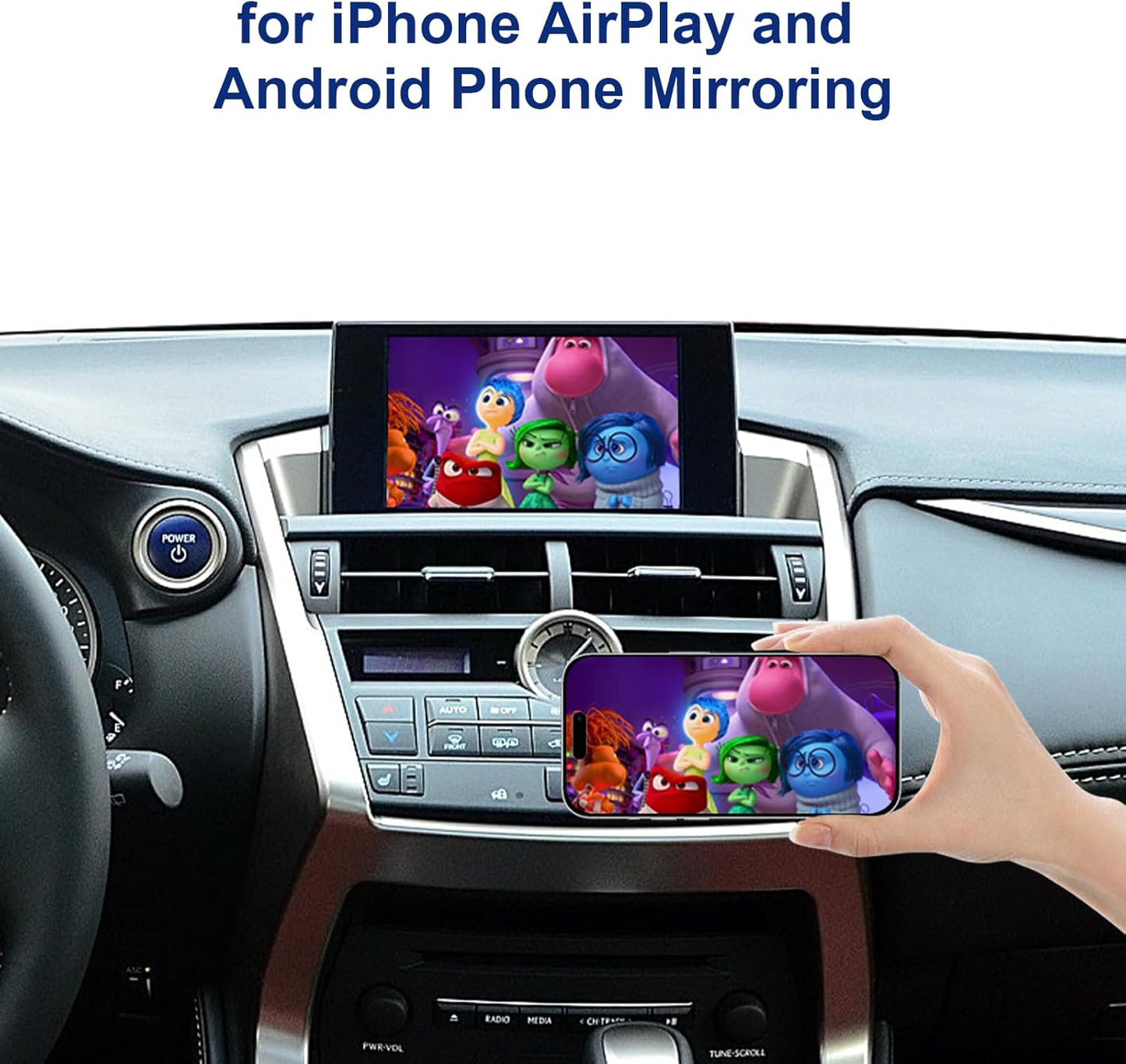 LVDS Wireless Wired CarPlay for Lexus RX ES NX CT is RC OEM Rotary Knob Controller, Add On Car Play, Support Wireless Android Auto Retaining The Factory Operation System