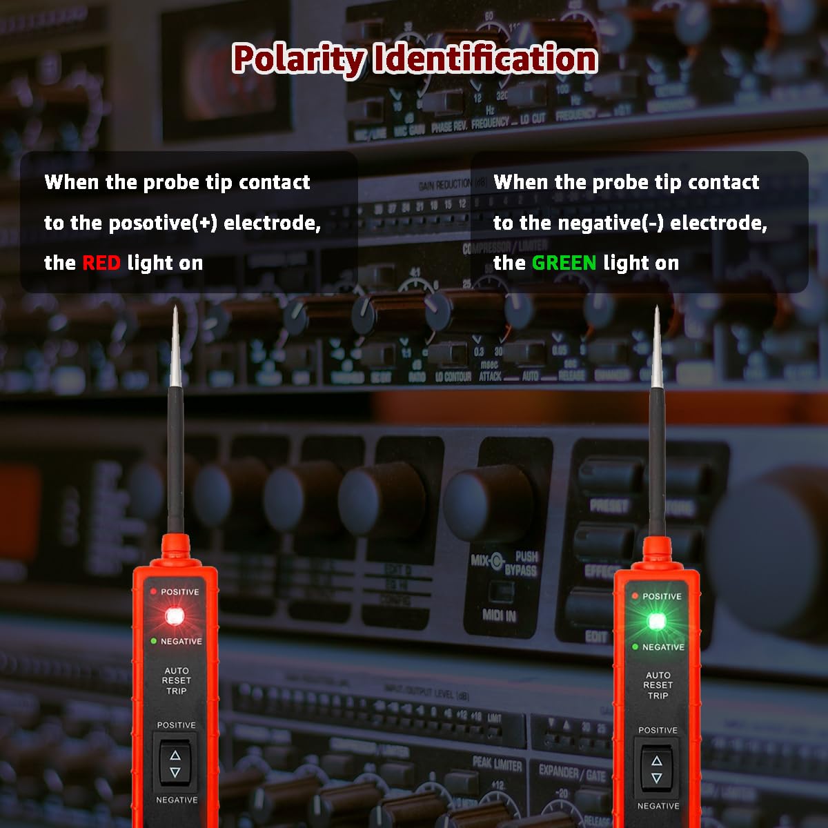 Power Circuit Probe Tester, 6V-24V DC Test Light, Automotive Short Circuit Located and Component Activated, 12V Auto Electrical Tester, Polarity Identify with LED Light, Overload Protection