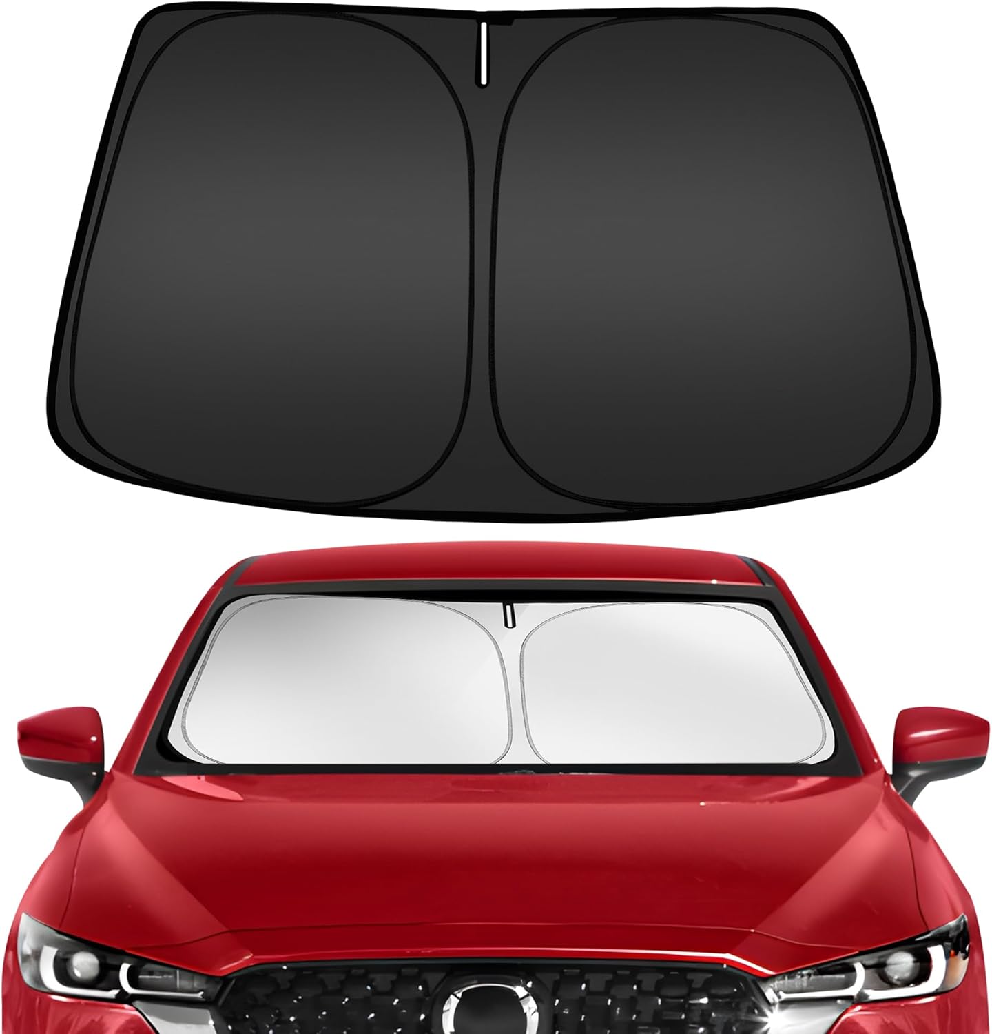ARISMOTOR Windshield Sun Shade for Mazda CX5 2017-2025, Custom Fit Foldable Front Window Sunshade Sun Visor Protector, Block UV Rays Keep Your Car Cooler