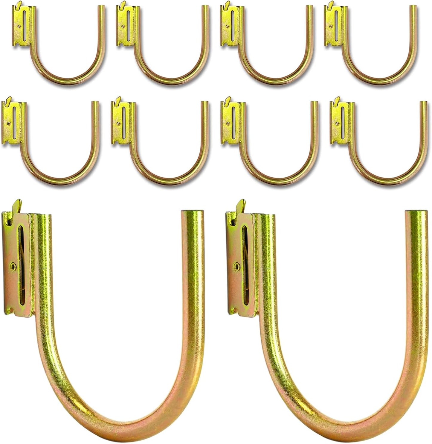 10 Pack 4" E Track J Hooks Heavy Duty Galvanized Steel E-Track Tie Down Accessories for Box Truck, Enclosed Trailer, Garage, Vans, Warehouse, Workshop