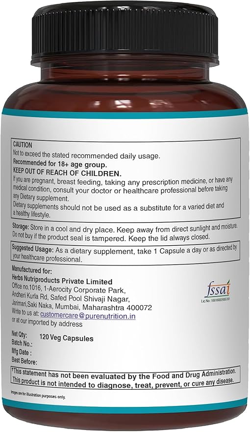 Pure Nutrition Bio Coenzyme Q10-175mg | 120 Veg Caps | CoQ10 with Bioperine® & Arjuna Extract | Nutrient-Rich Botanicals for Daily Wellness | Non-GMO