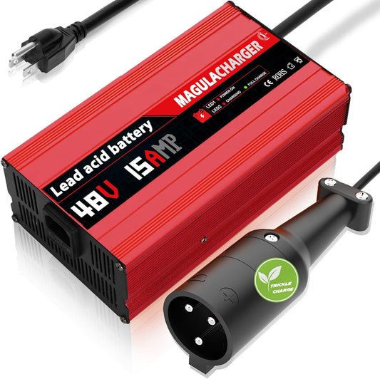 Magula 48 Volt 15 Amp Golf Cart Battery Charger for Club Car DS&Precedent,with Trickle Charge,Only 5 Lbs, 4-6 H Full Charge,Replace Club car Charger 48 Volt
