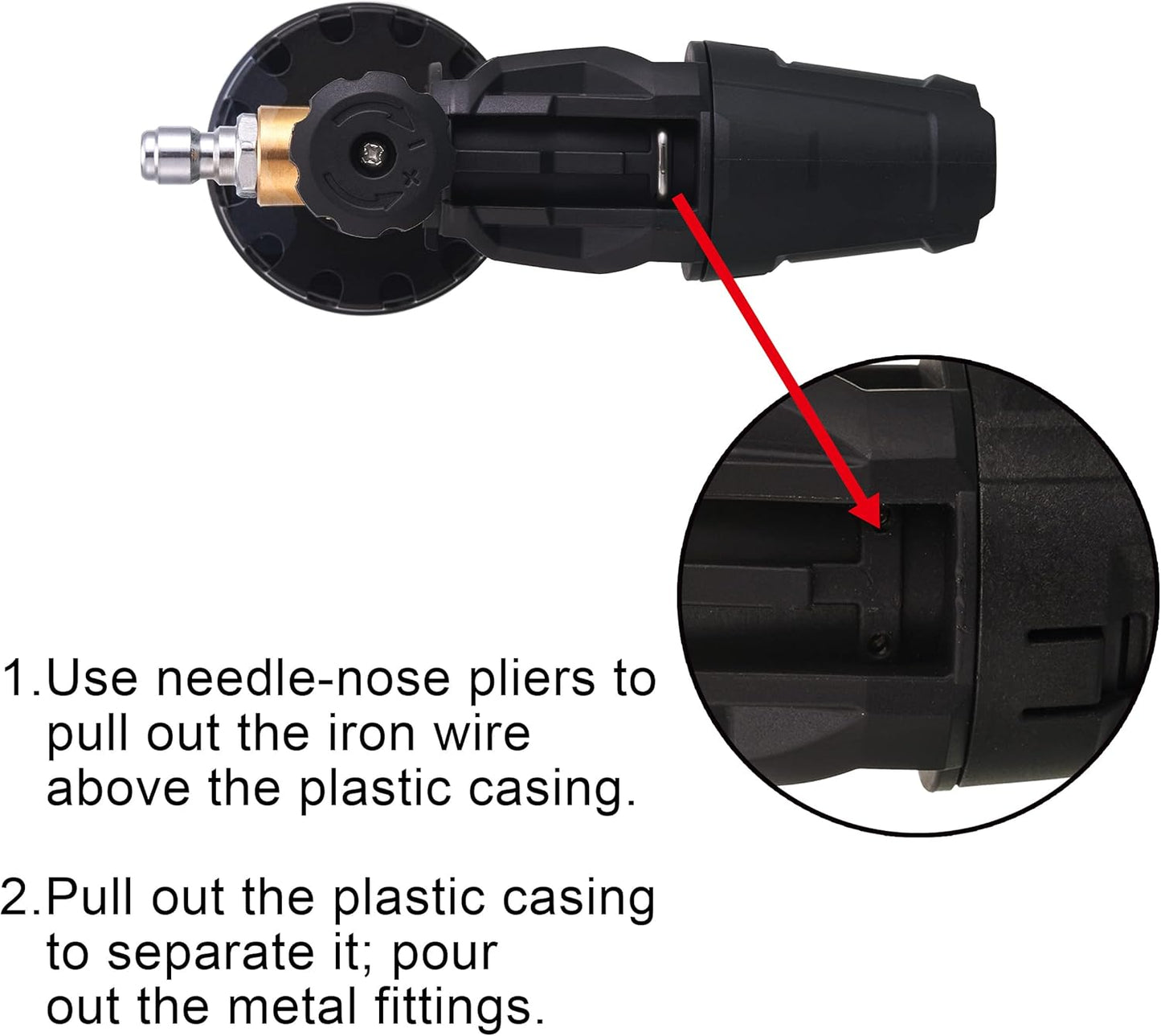 Tool Daily Foam Cannon, 1/4 Inch Quick Connect, Power Washer Foam Cannon with 5 Pressure Washer Nozzles,1 Liter