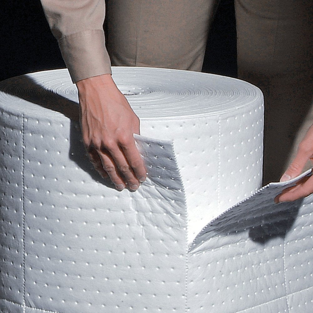 PIG Oil Mat - Oil-Only Absorbent Mat Roll - 1 Roll - 15" x 150' Roll - Absorbs up to 16.5 gallons per Roll - MAT446