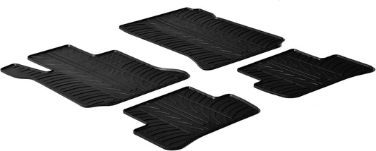 Gledring USA Custom Fit All-Weather Rubber Floor Mats Intended for Mercedes Benz E-Class / E63 AMG (W211) 2003-2009, No Trimming Required, Tailored Custom Fit, Protects from Rain, Mud, & Snow