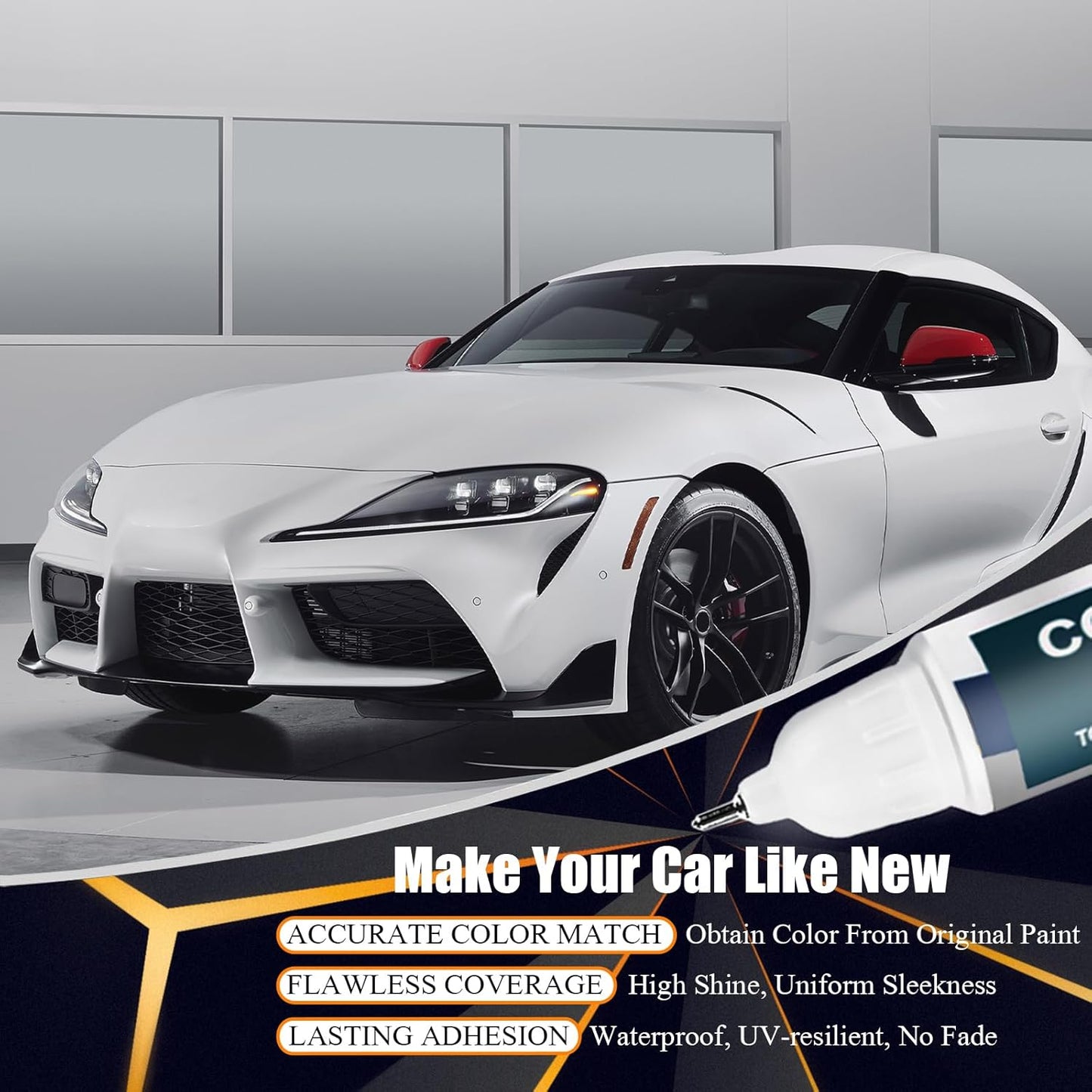 218 Attitude/Midnight Black Metallic Touch Up Paint for Toyota, Car Paint Pen Scratch Repair Two-In-One Touch Up Paint, Premium Car Scratch Remover for Deep Scratches