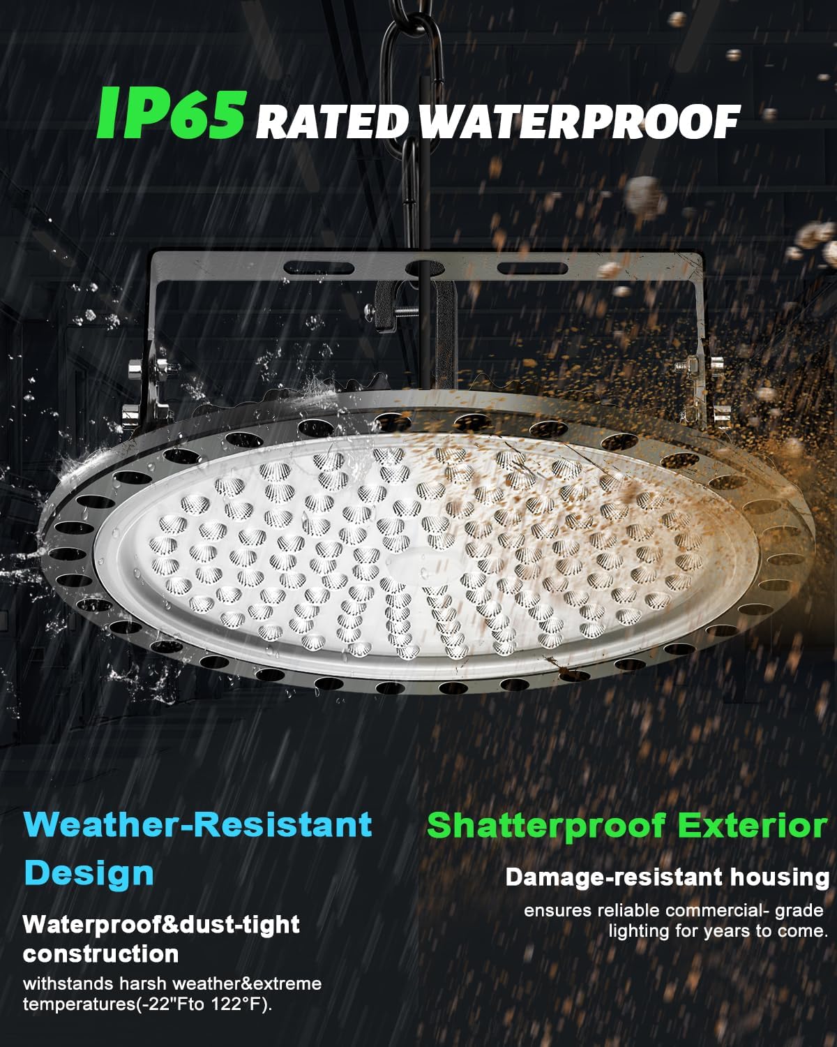 Viugreum High Bay LED Shop Lights, 500W UFO LED High Bay Light 50,000LM 120V LED High Bay Lights 5000K Daylight, Alternative to 2000W MH/HPS for Garage Workshop Barn Factory Warehouse - 15 Pack