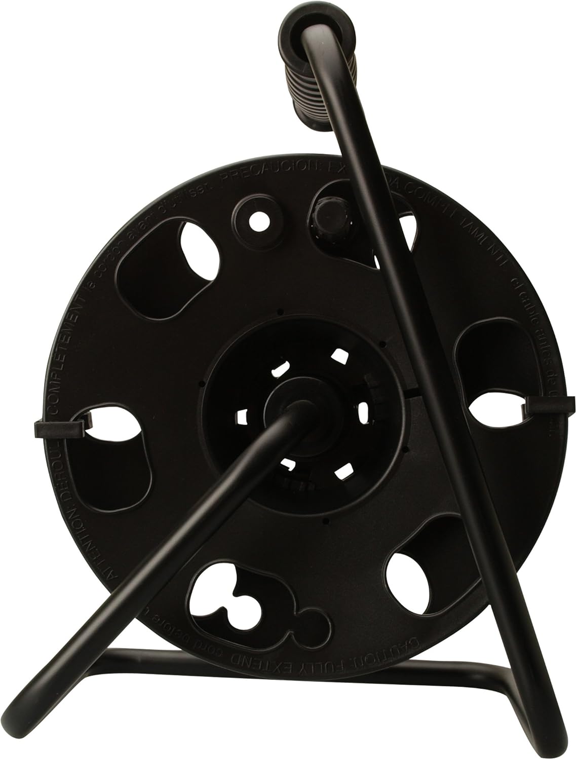Woods Heavy Duty Metal Extension Cord Reel Stand, Holds up to 100 Ft 14/3 Cords, Black, 22849
