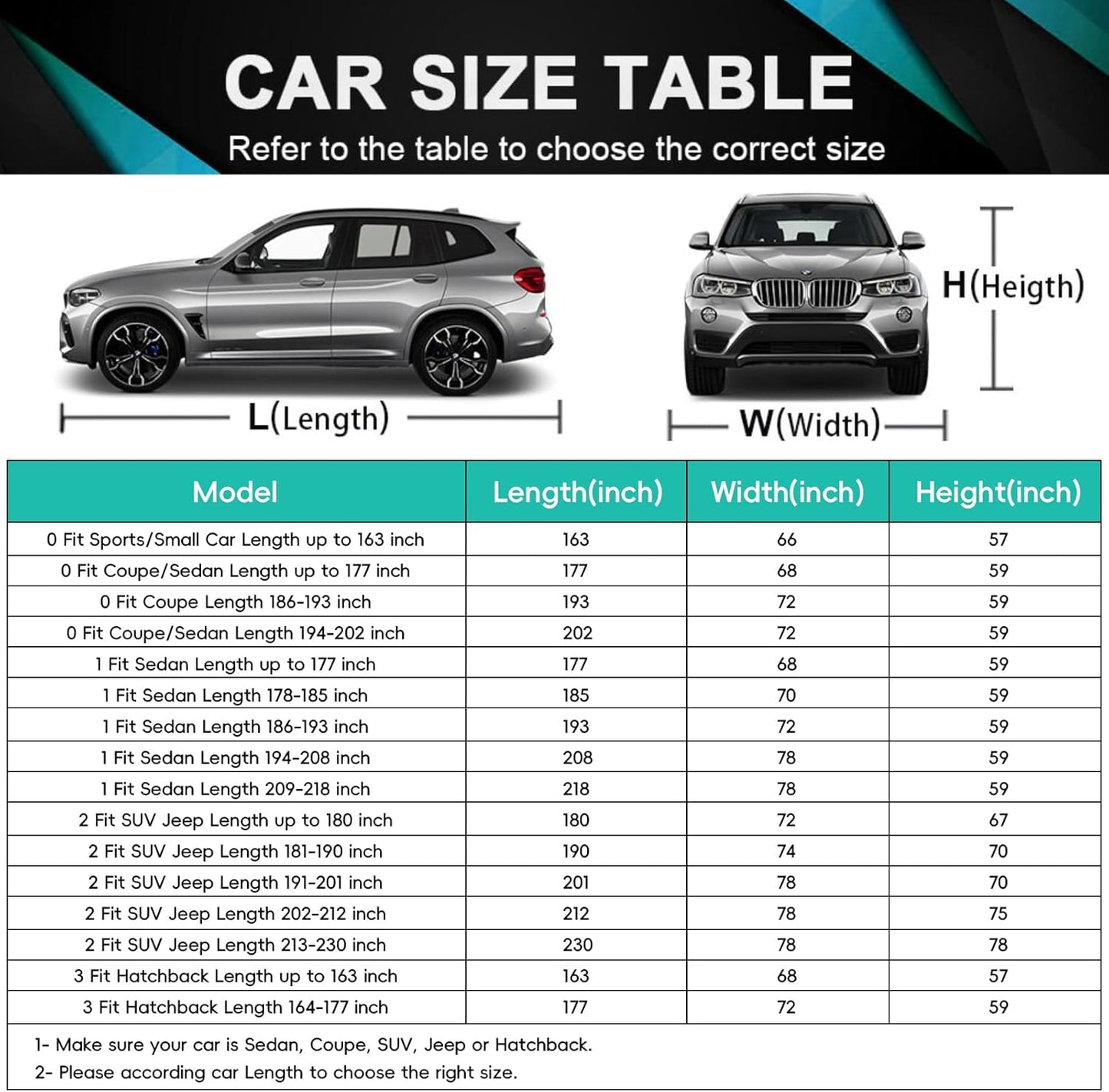 16 Layers Large SUV Car Cover Waterproof All Weather Heavy Duty, Universal Fit Cadillac Escalade ESV, Chevrolet Chevy Suburban, Ford Expedition Max, GMC Suburban, Lincoln Navigator LWB etc.