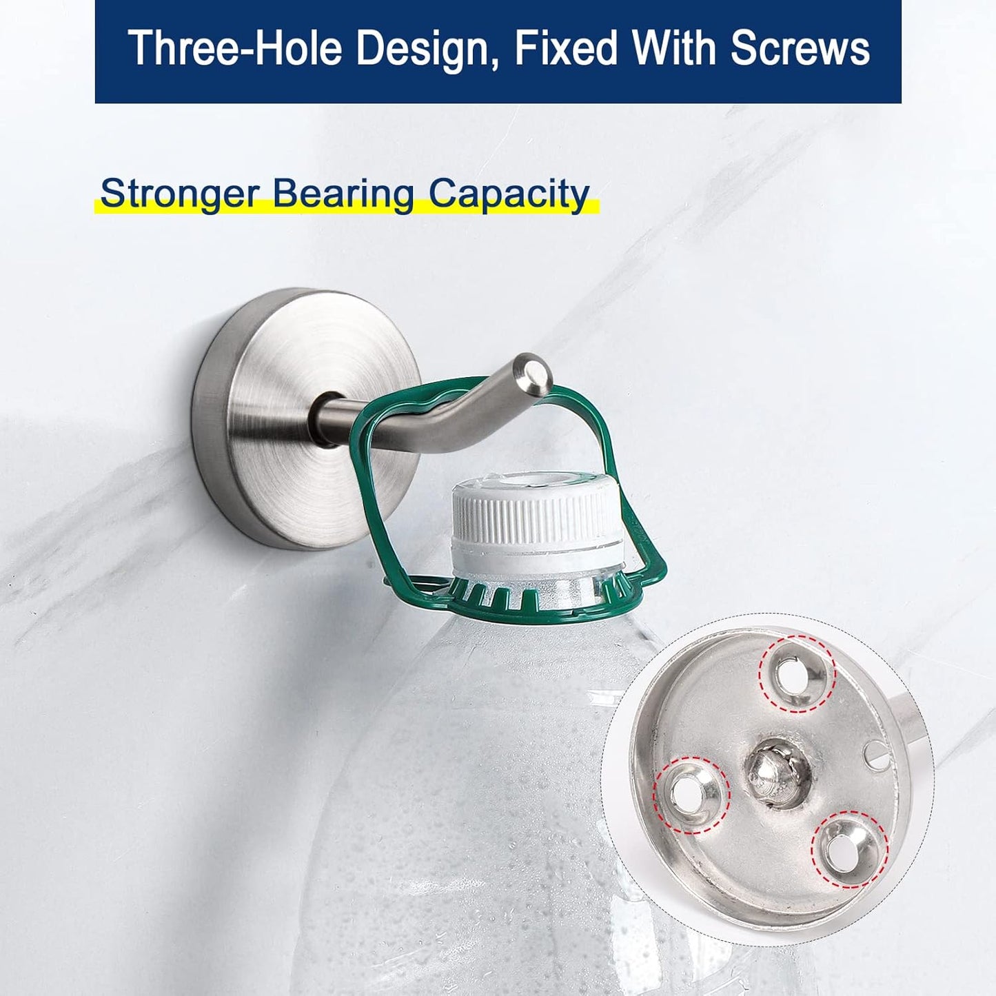 NearMoon Coat Hooks, Wall Hooks for Hanging Hat Hurse Robe, 304 Stainless Steel Heavy Duty Towel Hangers for Bathroom Livingroom Hotel Kitchen Garage, 6 Pack (2 Inch, Brushed Nickel)