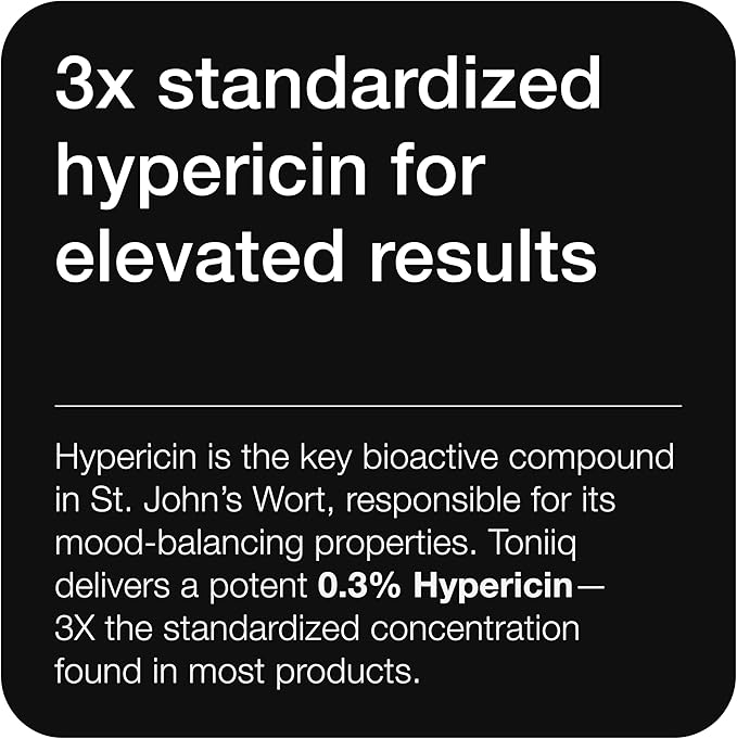 1,000mg Ultra High Strength St. John's Wort Capsules (Non-GMO) - 7X Concentrated Extract - 0.3% Hypericin - Highly Purified and Bioavailable - 120 Capsules
