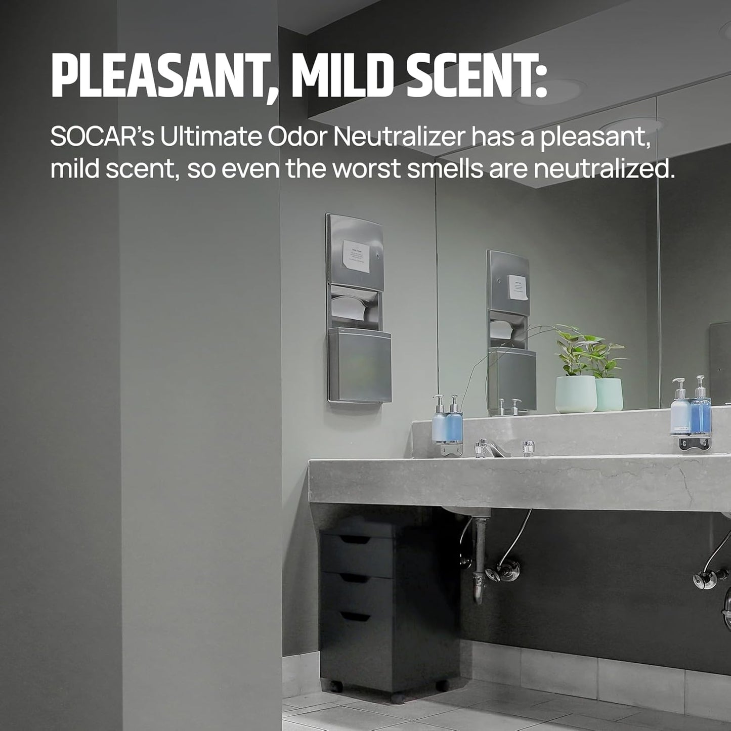 SOCAR - Odor Neutralizer 128oz Liquid REFILL - Odor Eliminator for Home, Office, Gym, Car. Eliminates Odors from Pets, Cooking, Sports Gear, Urine, Vomit & Unwanted, Strong Odors