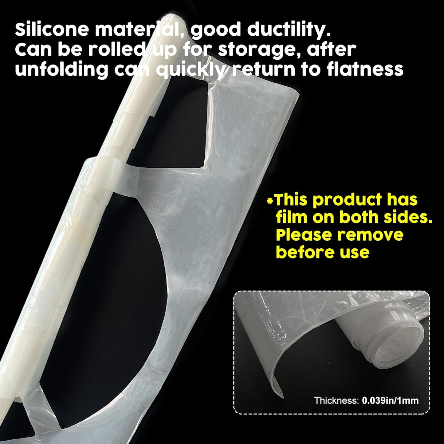 Large Handicap Parking Stencil, 36 Inch Reusable Silicone Disabled Symbol Stencil, Foldable Handicapped Template for Parking Lot Garage Pavement Marking, Easy to Use for Clear Markings