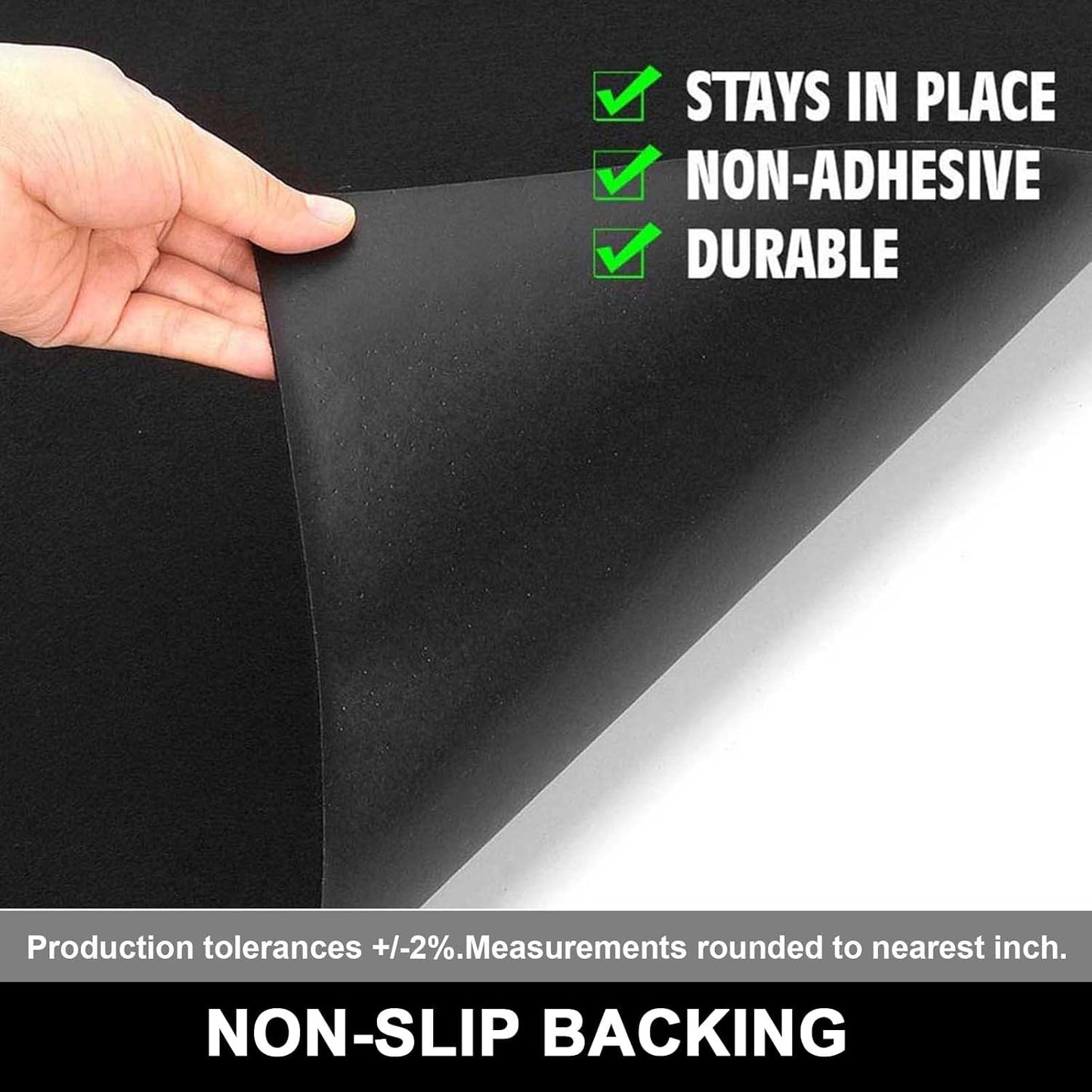AiBOB Oil Spill Mat, 36 X 60 inches, Garage Floor Mat Under Car, Waterproof Backing Absorbent Pad Protects Floor, Durable, Reusable, Black