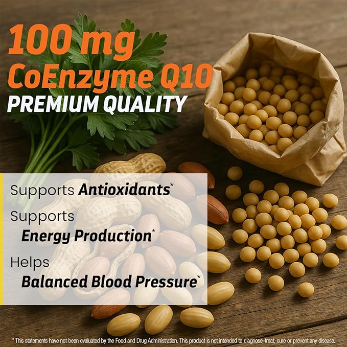 PQQ CoQ10 - PQQ 20mg With CoQ10 100mg, PQQ Supplement With Coenzyme Q10 Supplement Supports Brain Health, 60 Veggie Caps - 1 Capsule per Serving