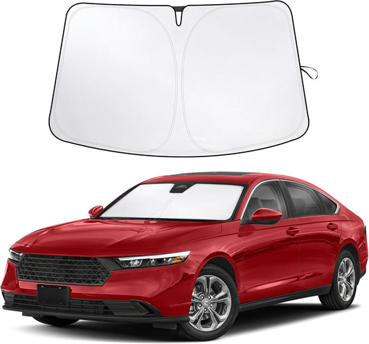 for Honda Accord 2018-2025 Car Windshield Sunshade-EcoNour 240T Polyester Material Cars Sun Visor Reflector - Blocks UV Rays - Foldable Sunshade Interior Protection Honda Accord Accessories