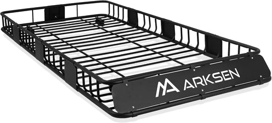 ARKSEN 84 x 39 x 6 Inch Universal 150LB Heavy Duty Roof Rack Cargo with Extension Car Top Luggage Holder Carrier Basket for SUV, Truck, & Car Steel Construction