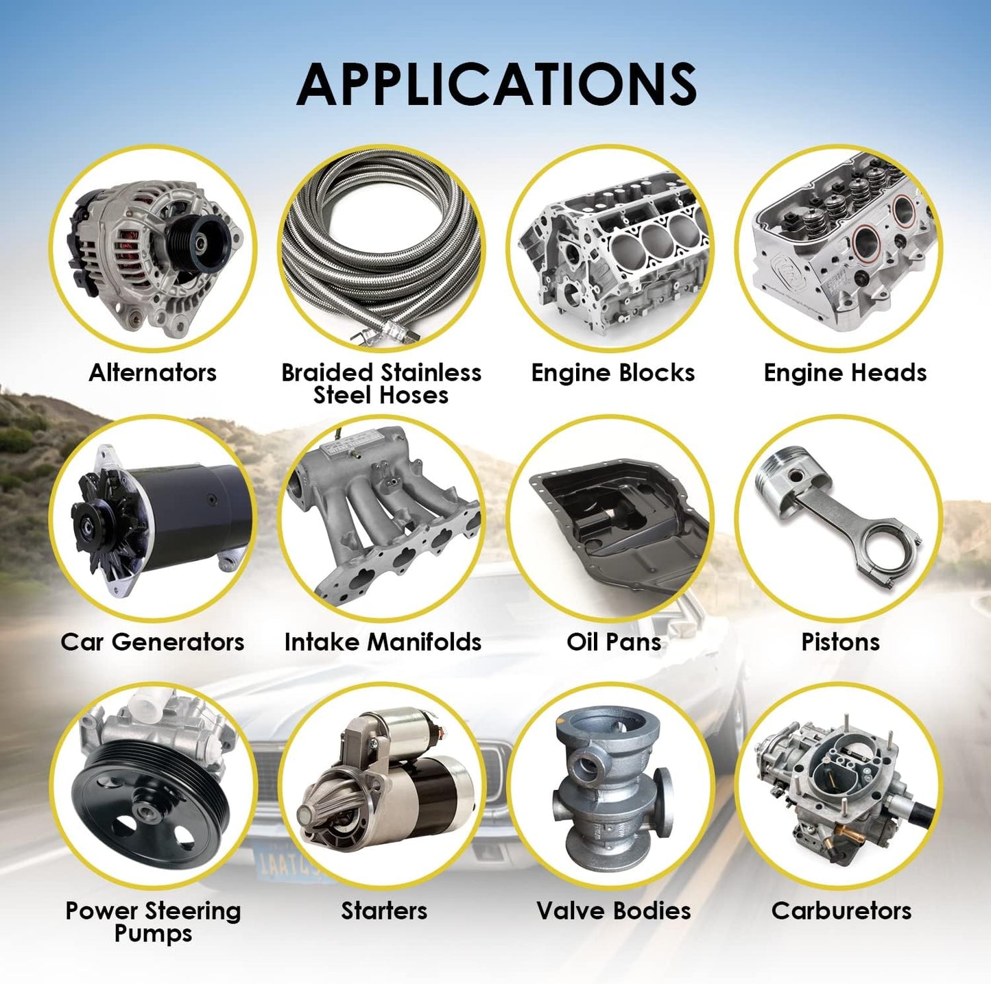 NORTHWEST ENTERPRISES Ultrasonic Cleaner Solution for Carburetors and Engine Parts. Concentrated Washing Compound for use in Ultrasonic Machines and Immersion Washers - Automotive Fluid (1 Gallon)
