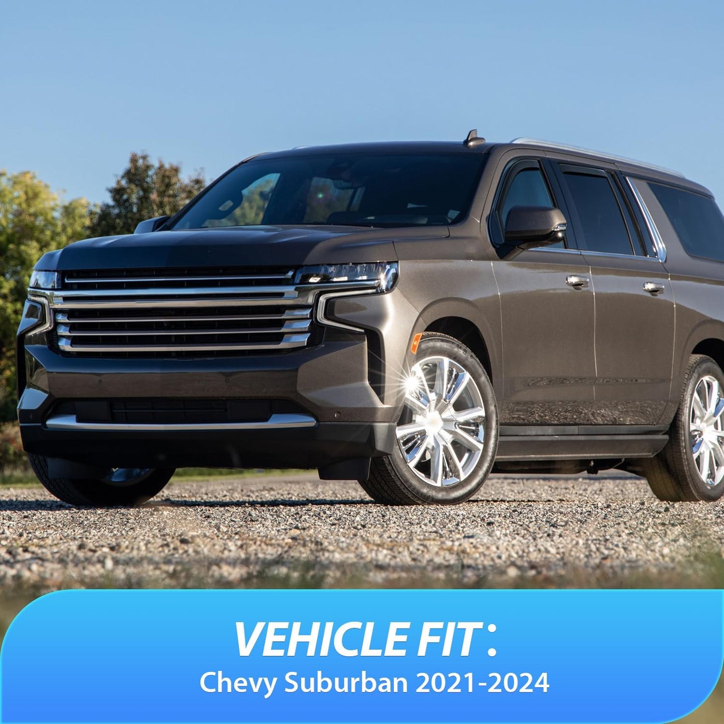 Nilight Durable in Channel Rain Guards for Chevy Suburban 2021 2022 2023 2024 2025 Window Deflectors, Vent Window Visors-4pcs